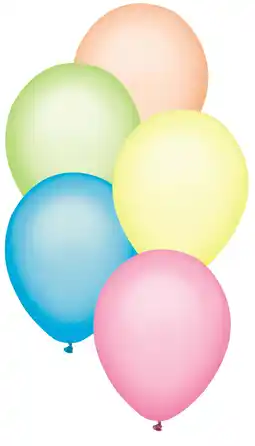 Walmart Way to Celebrate Balloons 9 Assorted Neon Color Latex All Occasion Balloons, 20 Count Bag offer