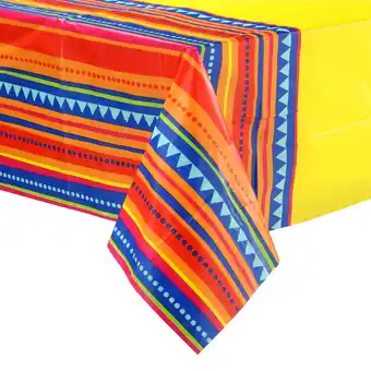 Walmart Way to Celebrate! Serape Fiesta Plastic Tablecloth, 84 x 54in offer