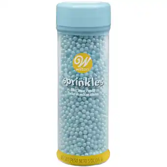 Walmart Wilton Blue Sugar Pearls, Blue Sprinkles Cakes, Cupcakes, Cookies or Molded Candies, 5 oz offer