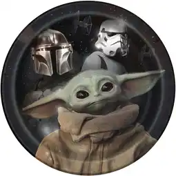 Walmart Star Wars The Mandalorian The Child Baby Yoda Birthday Paper Dinner Plates, 9in, 8ct offer