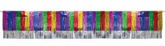 Walmart Way To Celebrate Foil Multi Colors Decorations Fringe Party Banner, 9 ft offer