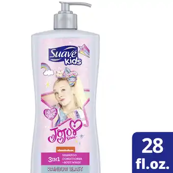 Walmart Suave Jojo Siwa 3-in-1 Shampoo Conditioner & Body Wash, Tear-Free 28 oz offer