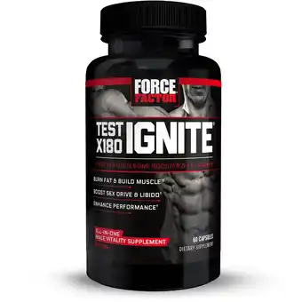 Walmart Force Factor Test X180 Ignite Total Testosterone Booster for Men with Fenugreek Seed, 60ct offer