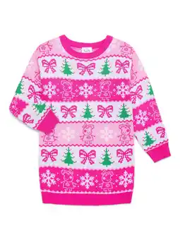 Walmart Peppa Pig Toddler Girls Holiday Sweater Dress, Sizes 12 Months-5T offer