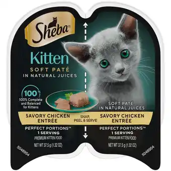 Walmart Sheba Perfect Portions Wet Kitten Food Paté Chicken Entree, Single 2.64 Oz offer