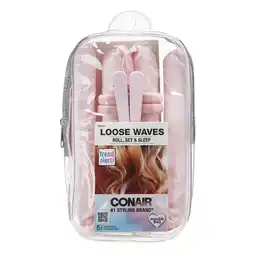 Walmart Conair Loose Waves Heatless Satin Foam Soft Twist Hair Roller Curling Set, 5 Ct offer