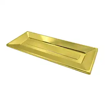 Walmart Plastic Rectangular Gold Serving Platter, 17.4L x 6.5H, Party Tableware, Way to Celebrate offer