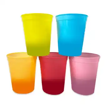 Walmart Packed Party 5 Ct. 'Drink Up!' Color Changing Cup Stack offer