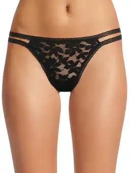 Walmart No Boundaries Strappy Lace Thong Panty, Women's and Women's Plus offer