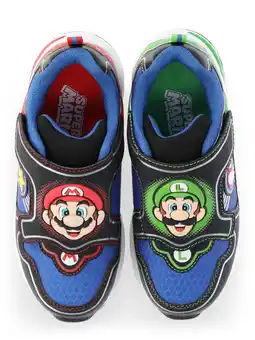 Walmart Nintendo Boys Mario and Luigi Light-Up Athletic Sneakers offer