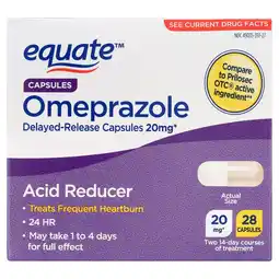 Walmart Equate Omeprazole Delayed-Release Capsules, 20 mg, 28 Count offer