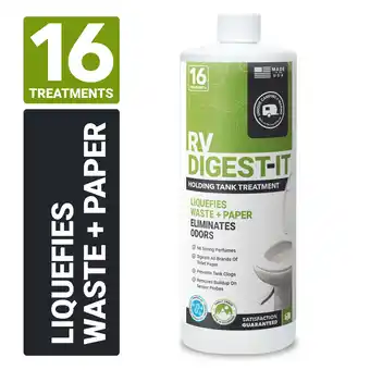 Walmart Unique RV Digest-It Classic, 16 Liquid Toilet Treatments for RV Waste Water Holding Tanks (32 Fl Oz) offer