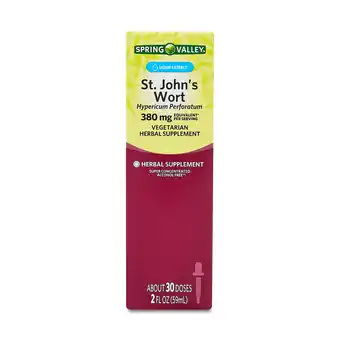 Walmart Spring Valley St. John's Wort Herbal Supplement Liquid Extract, 380 mg, 2 fl oz offer