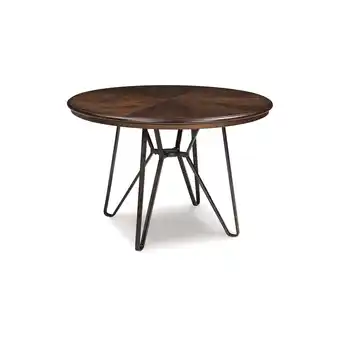 Walmart Signature Design by Ashley Centiar Round 45.5 Dining Table, Two-tone Brown offer