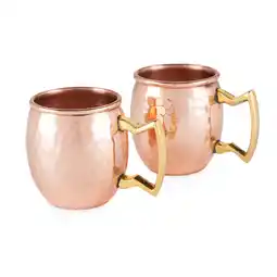 Walmart Twine Old Kentucky Home Hammered Moscow Mule Shot Glasses, Copper offer