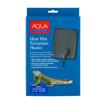 Walmart Aqua Culture Heat Mat Terrarium Heater, Small 10-20 Gallon Heat Pad, 8 Watts offer