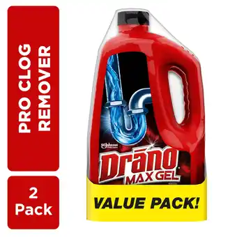 Walmart Drano Max Clog Drain Remover Twin Pack 160 oz offer