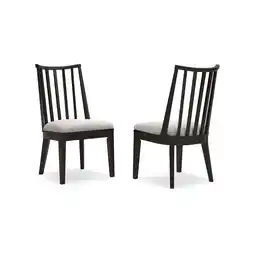 Walmart Signature Design by Ashley Galliden Curved Back Dining Chair, Set of 2, Black offer