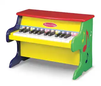 Walmart Melissa & Doug Learn-To-Play Piano With 25 Keys and Color-Coded Songbook offer