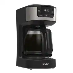 Walmart Savour 12-Cup Programmable Coffee Maker AC-Powered Brewing Machine, Black offer