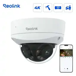 Walmart Reolink Duo 4K 8MP HD Security Home 2V PoE Camera IK10 Vandal-Proof 180 View Spotlight Night Vision offer