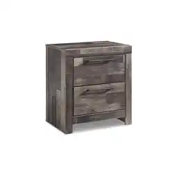 Walmart Signature Design by Ashley Derekson 2 Drawer Nightstand, Multi Gray offer