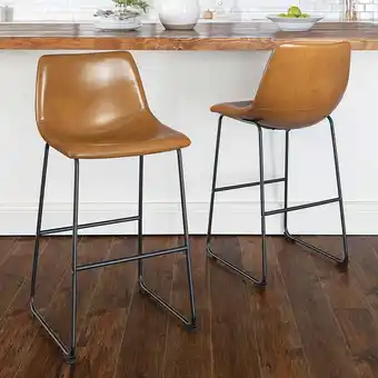 Walmart Vitesse 30 inch PU Faux Leather Counter Bar Height Stools with Back offer