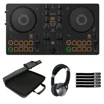 Walmart AlphaTheta DDJ-FLX2 Compact 2-Channel DJ Controller with Case & Headphones Package offer