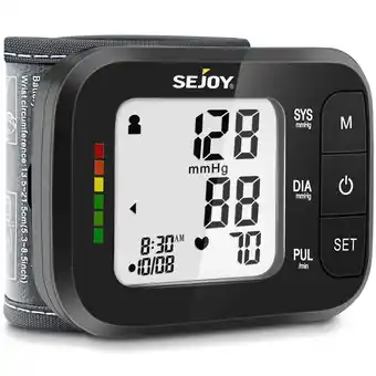 Walmart Sejoy Wrist Blood Pressure Monitor, Automatic Wireless Portable, Black offer