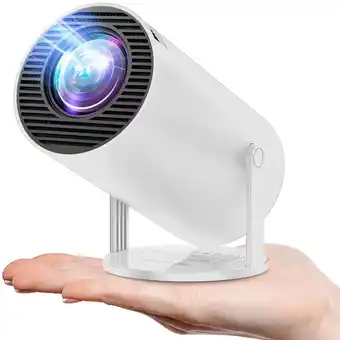 Walmart Projector 4K 1080P Support, Mini Projector Smart for Movie Projection Compatible with Phone- White offer