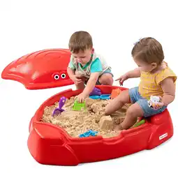 Walmart Simplay3 Coastal Crab Red Outdoor Sandbox with Cover for Kids offer