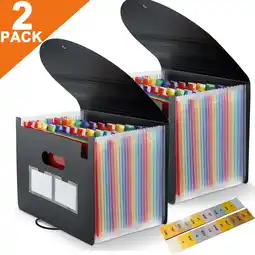 Walmart PHANCIR New 24 Pockets Accordion File Organizer, Freestanding File Paper Folder for Office Supplies offer