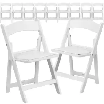 Walmart Flash Furniture Hercules Series Kids Resin Padded Folding Event Chairs, Set of 11, White offer