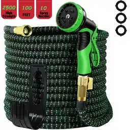 Walmart 100ft Expandable Garden Hose Lightweight Flexible Water Hoses Green offer