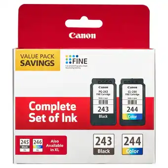 Walmart Pg-243 Black Ink/Cl-244 Multi S Colored Ink Set for Compatible PIXMA Printers offer