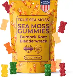 Walmart True Sea Moss Gummies Supplement - Irish Sea Moss, Burdock Root, Thyroid & Immune Support, 60ct offer