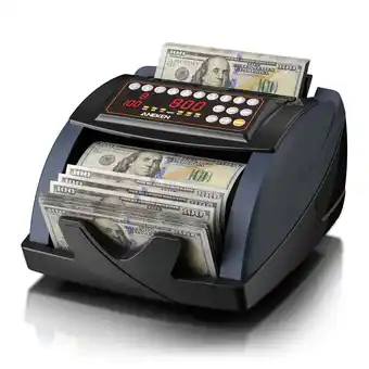 Walmart Aneken Money Counter Machine, Bill Denomination Count Triple Counterfeit Detection(Blue) offer