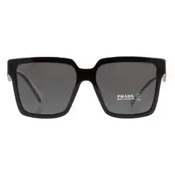 Walmart Prada Women's 0PR 24ZS Sunglasses, Black/Dark Grey, One Size offer