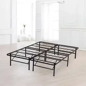 Walmart FDW Bed Frame King Metal Base Mattress Foundation Heavy Duty Steel Replaces Box Spring,Black offer