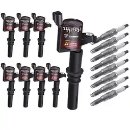 Walmart Set of 8 DG511 Ignition Coils & Spark Plugs Compatible with 2004-2008 Ford F-150 5.4L V8 offer