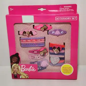 Walmart 20 Piece Mattel Barbie Fashion Accessory Set with Snap Clips, Barrettes, Terries & Elastics offer