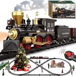 Walmart BUBUQE Train Set for Kids Remote Control Electric Toys Steam Locomotive, Cargo Cars & Luxury Tracks offer