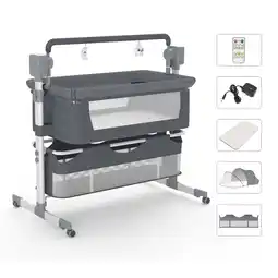 Walmart Baby Bassinet Newborn Bedside Sleeper Rocking Crib Folding Portable Travel Mini Crib Infant Cradle offer