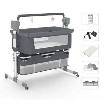 Walmart Baby Bassinet Newborn Bedside Sleeper Rocking Crib Folding Portable Travel Mini Crib Infant Cradle offer