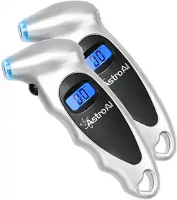 Walmart AstroAI Digital Tire Pressure Gauge, 150 PSI, Non-Slip, 2 Pieces offer