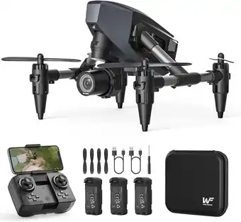 Walmart WeFone WF10 Mini Drone with Camera for Kids 1080P, Remote Control Quadcopter with 3 Batteries, Black offer