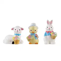 Walmart Mr. Cottontail Set of 3 Mini Ceramic Figurines offer