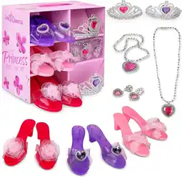 Walmart Dress Up America Princess Dress Up Set for Girls Princess Shoes, Crown & Jewelry offer