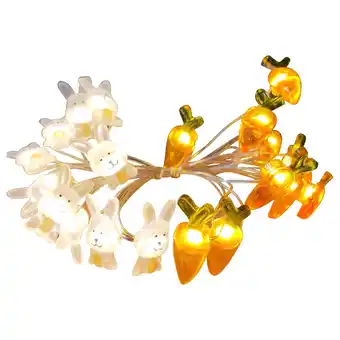 Walmart Kugisaki Easter Bunny Led Lights 30 Lights 9.8 Feet Battery for Decoration Yellow offer