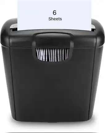 Walmart 6-Sheet Paper Shredder with 3 Gallon Bin, Strip-Cut Paper/CD/Card Shredder for Home Office Use offer